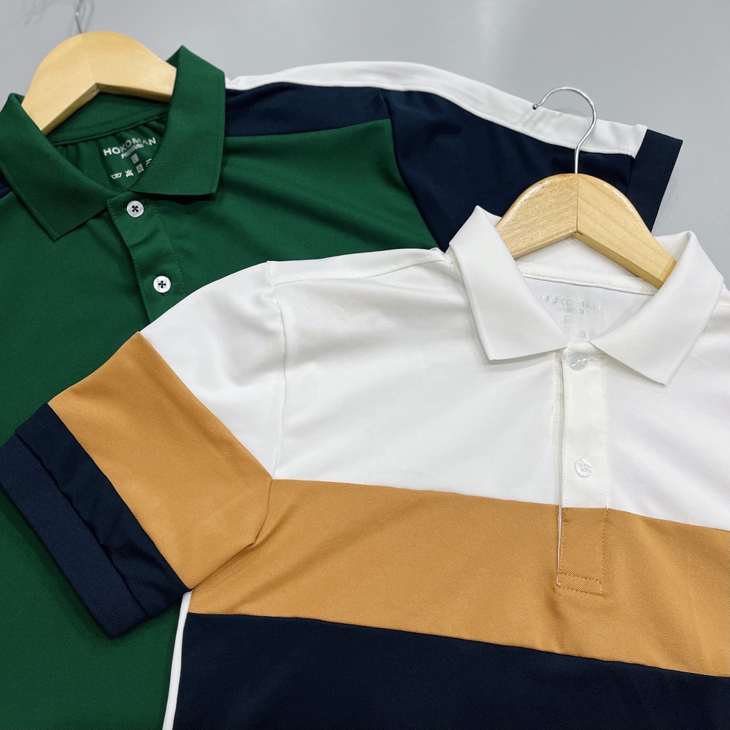 Áo polo nam cổ bẻ phối màu chất vải cá sâu chuẩn form, sang trọng - thanh lịch TB0109