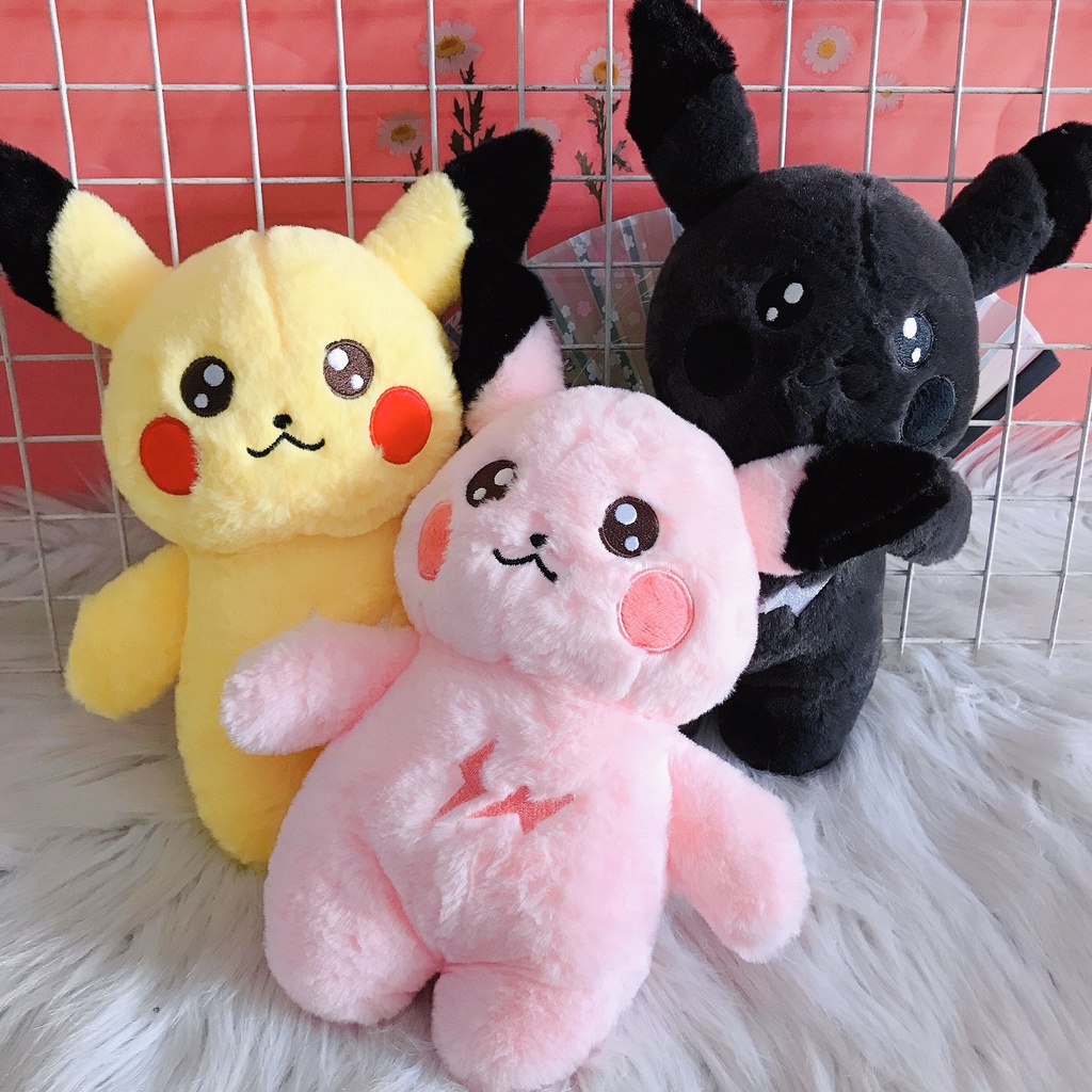 Gấu Bông Pikachu Siêu Dễ Thương Size 25cm Vải Lông Xù Cực Xịn - Ảnh Thật Shop Chụp
