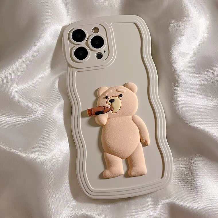 Ốp Điện Thoại Mềm In Hình Gấu Hoạt Hình Dễ Thương Cho iphone 15 pro max 14 / 13 / 12 / 11 pro max / 12 78plus / xs 11