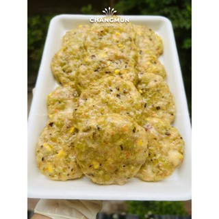Chả ức gà cốm xanh Changmun Healthy chả cốm làng Vòng khay 500gr
