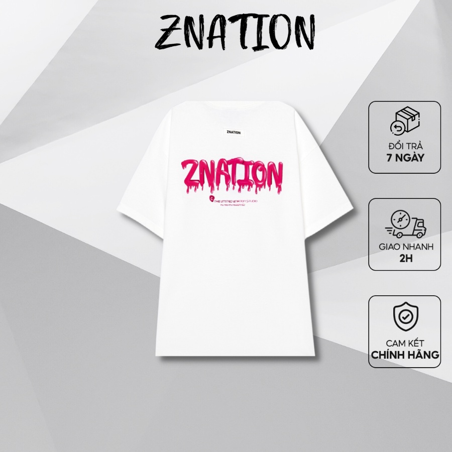 Áo Thun ZNATION Fall Unisex Oversize Màu Be