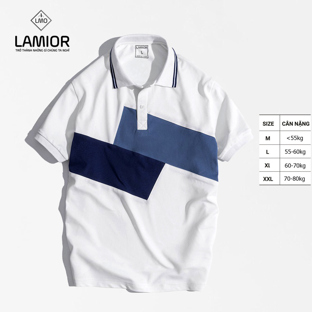 Áo polo nam Lamior 100% vải cá sấu cotton cao cấp thoáng mát áo thun nam có cổ tròn trung niên MSP PO1114