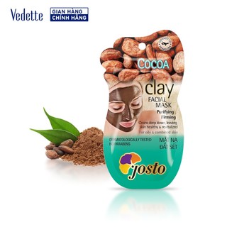Mặt nạ đất sét bùn non Josto Cocoa Clay Facial Mask 15ml *LÀM SẠCH VÀ SĂN CHẮC DA*
