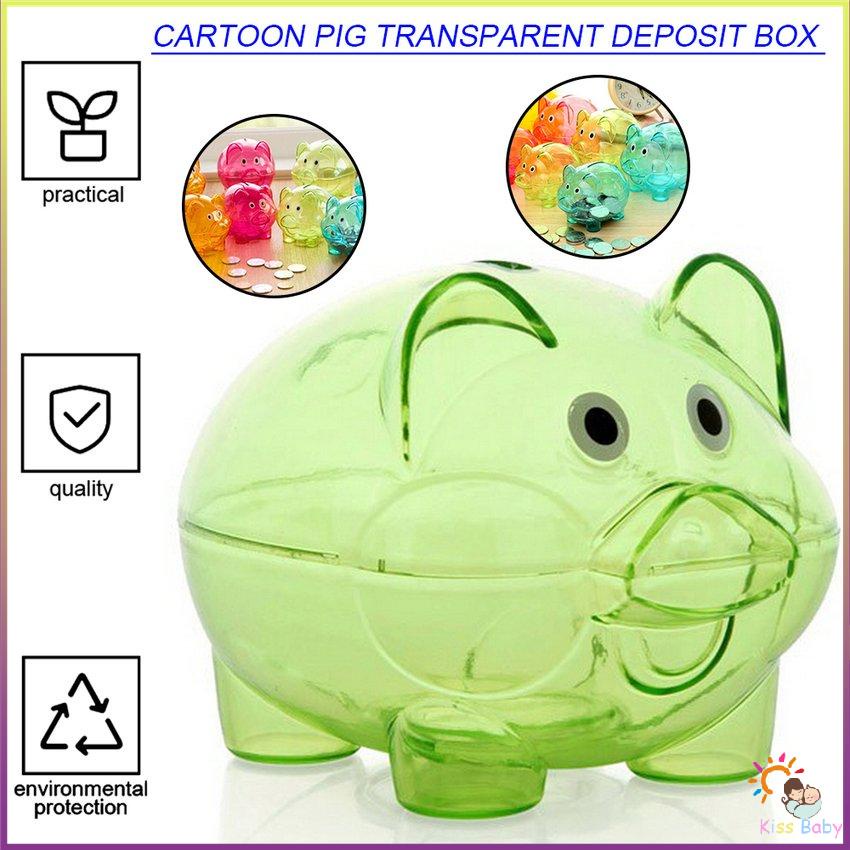 Phim hoạt hình Lợn ngân hàng Con heo đất trong suốt Bộ sưu tập tiền xu
