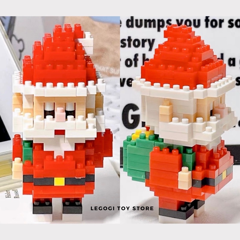 Đồ chơi xếp hình Legogi NHÂN VẬT NOEL CỠ NHỎ mô hình lắp ráp trưng bày trang trí phòng quà tặng sinh nhật Giáng Sinh