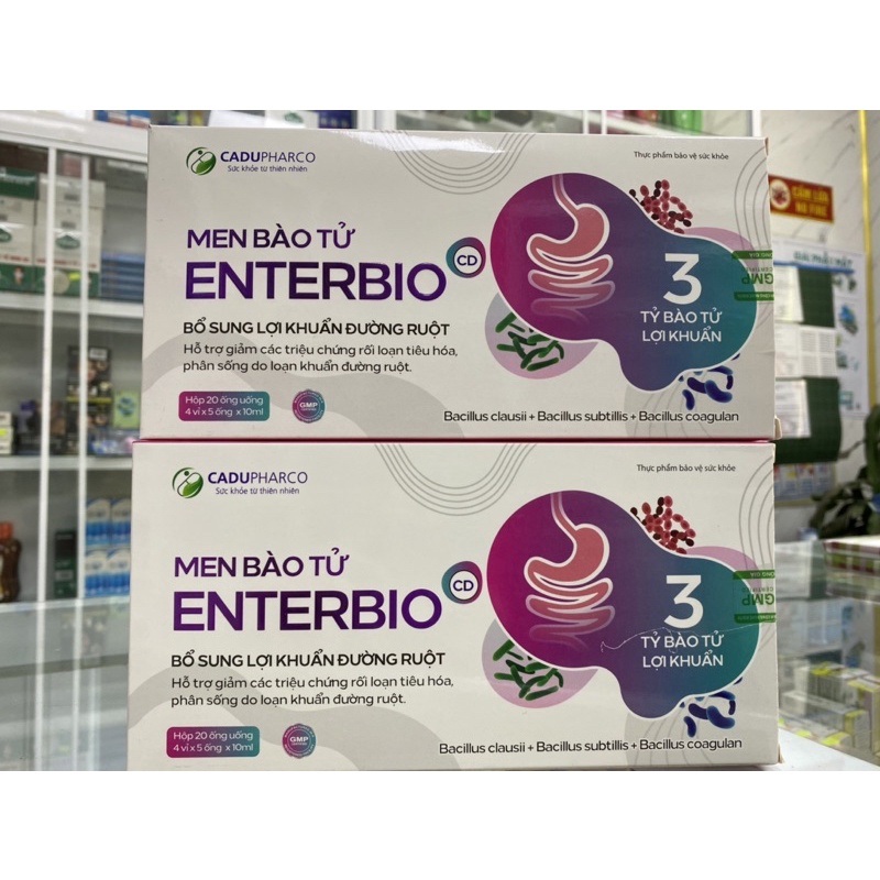 Men bào tử Enterbio bổ sung lợi khuẩn đường ruột hộp 20 ống