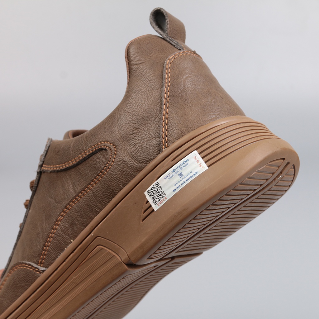 Giày sneaker nam BARITTA da nappa đế cao su đúc tăng chiều cao 4 cm, 3 màu  -  BKM004