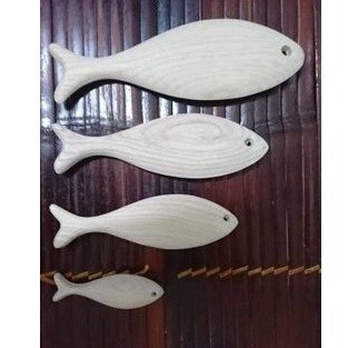 Cá gỗ để sơn, vẽ màu trang trí
