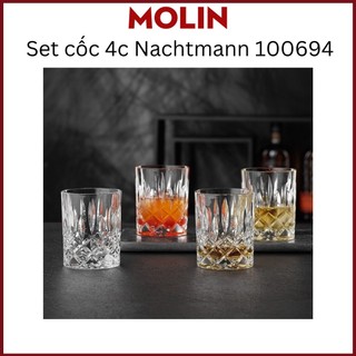 Set cốc Nachtmann Noblesse 100694 Stamper 4 chi tiết, Set 4 cốc pha lê cao cấp