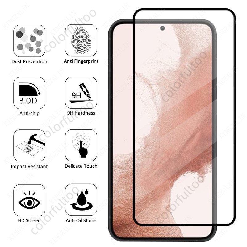 Kính Cường Lực 9H 2 Trong 1 Bảo Vệ Toàn Màn Hình Cho Samsung Galaxy S23 S22 S21 Ultra Plus S23Ultra S23 + S22 + S21 + 5G