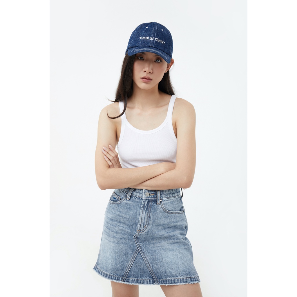 TheBlueTshirt - Váy Jeans Nữ - Penny Lane Mini Skirt - Fade Blue Wash