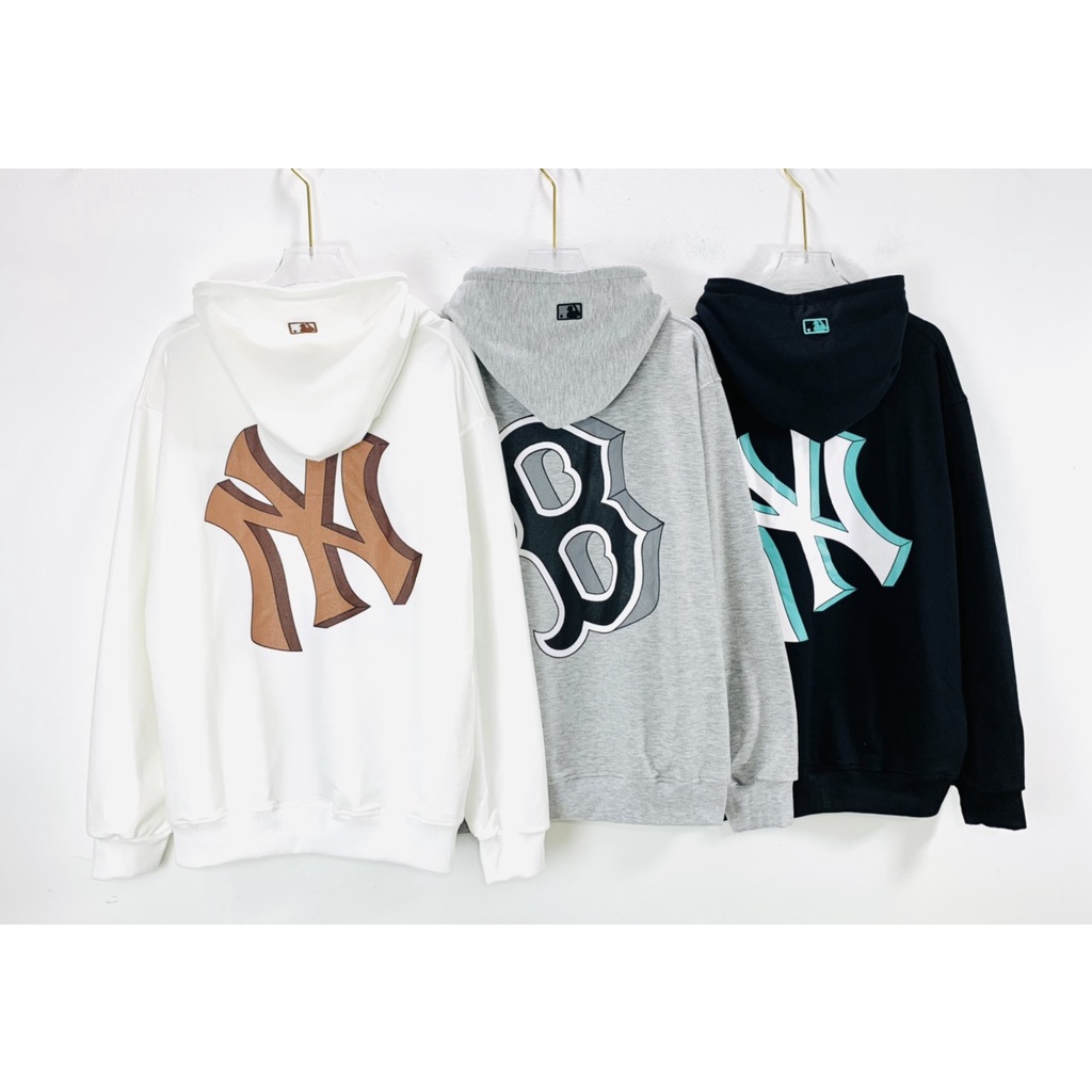 Áo Khoác Chất Nỉ Da Cá In Logo Monogram Màu Đen/Trắng Có Mũ Và Khóa Zip Hot Trend Dn.Storevnxk