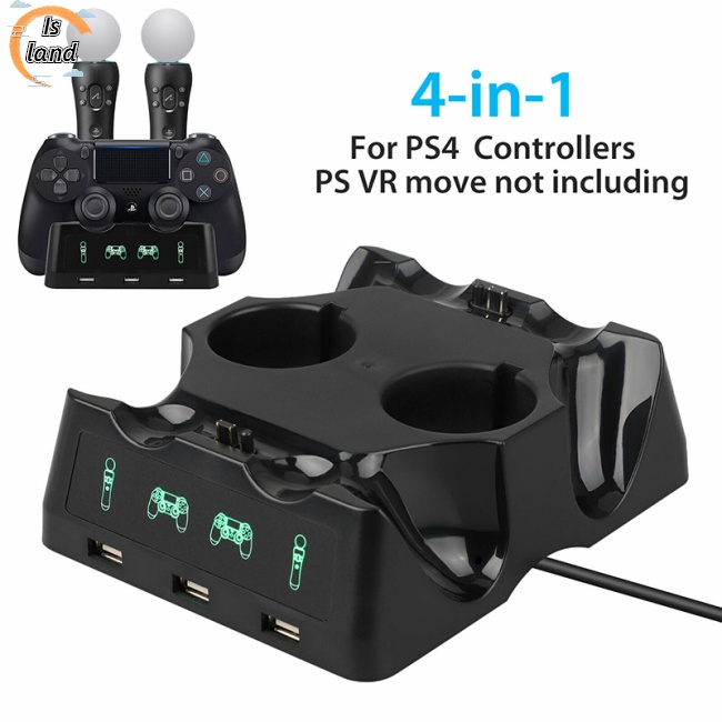 Đế Sạc 4 Trong 1 Đa Năng Cho Tay Cầm Chơi Game Iplay ps4 / move / ps4 Vr