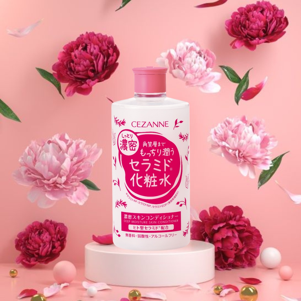 Nước hoa hồng cấp ẩm Cezanne Deep Moisture Skin Conditioner Nhật Bản dưỡng trắng, chống lão hóa 410ml