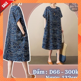 [sẵn] Đầm cotton bigsize xanh D66- Beo Tron Shop
