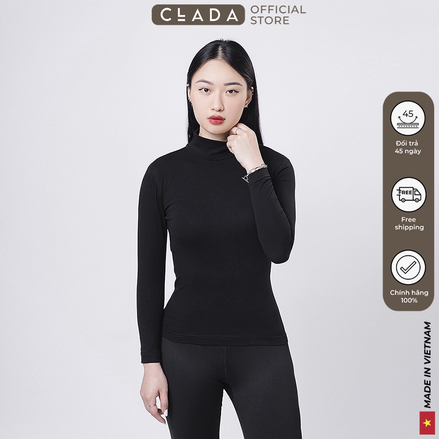 Áo Dài Tay Nữ Cổ Lọ Cotton CLADA Essential - AE007