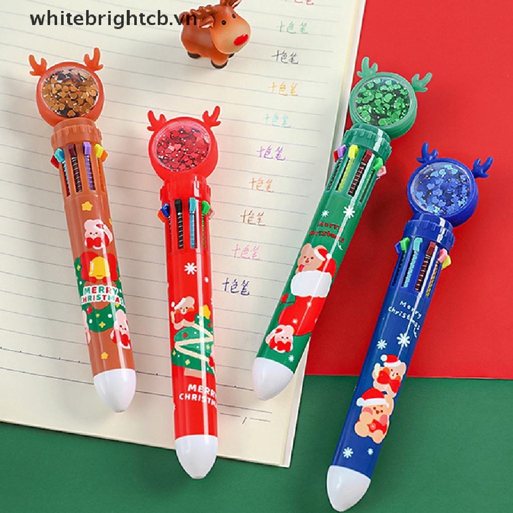 / / Giáng Sinh & Năm Mới ~ / / Bút Bi Hoạt Hình Ông Già Noel Mười Màu Đánh Dấu Trang Trí Giáng Sinh Nhiều Màu Sắc Làm Quà Tặng Văn Phòng Phẩm.