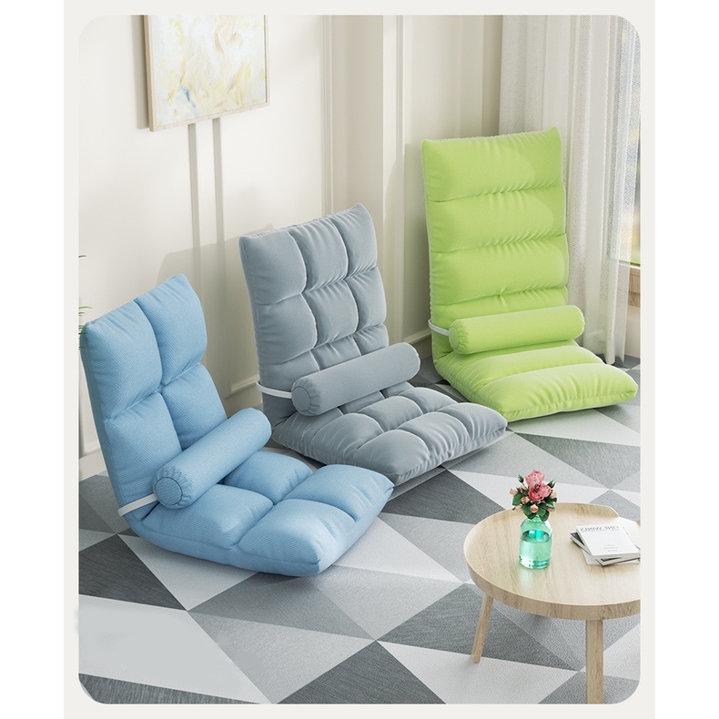 Ghế Lười Tatami - Ghế Tựa Lưng Ngồi Bệt Nhật Bản Điều Chỉnh 5 Cấp Độ Vỏ Nhung Mịn Có Thể Tháo Ra Giặt