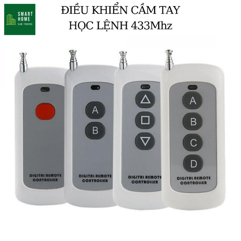 Điều khiển phát sóng 100 mét 433mhz 3 nút nhấn cho mô tơ
