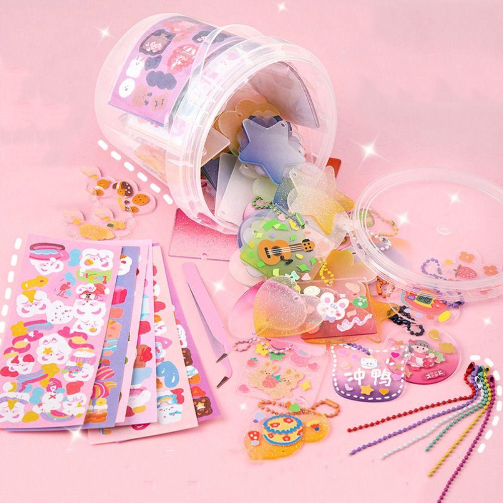 Bộ Thẻ Đồ Chơi Goo Kèm Móc Khóa Trang Trí Thủ Công DIY