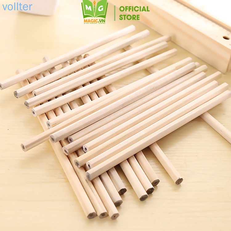 Bút Chì Cute MAGIC Viết Chì HB Gỗ Trơn Kiểu Tam Giác, Lục Giác Đơn Giản Vintage, Đồ Dùng Học Tập Dễ Thương Giá Rẻ BC1