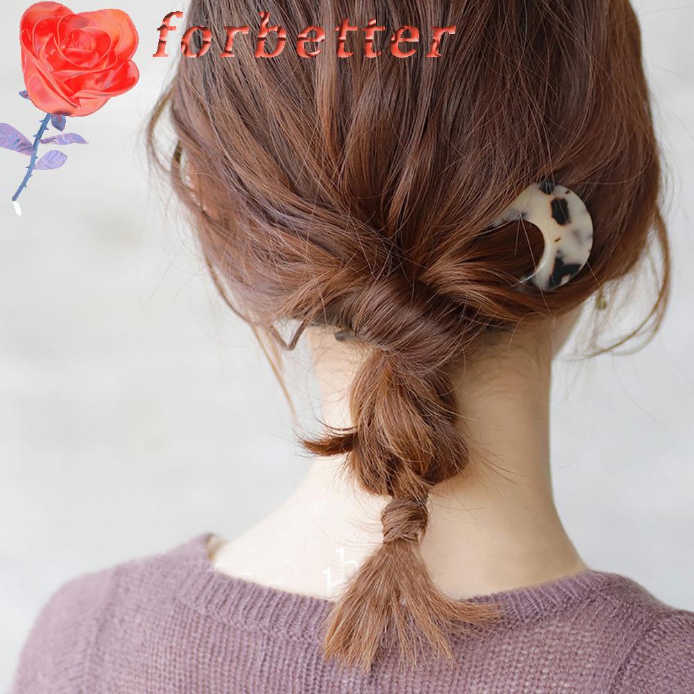 Trâm Cài Tóc Chữ U Họa Tiết Da Báo Thời Trang Cho Nữ