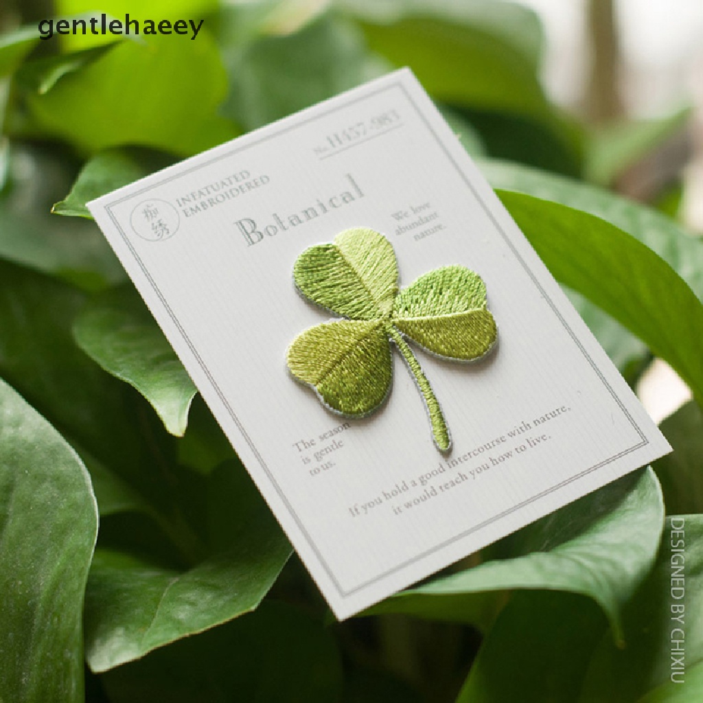 Miếng Dán Ủi Quần Áo Hình Cỏ Bốn Lá DIY