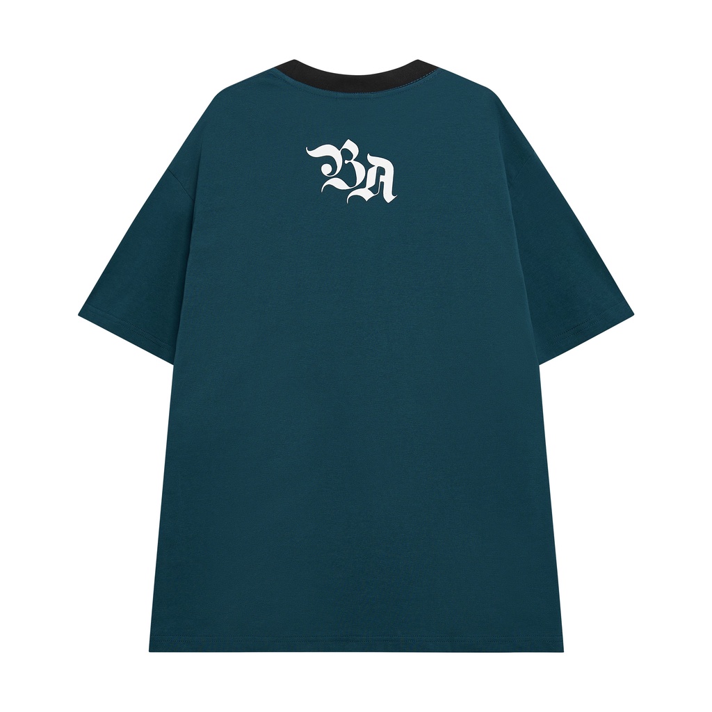 Áo thun Local Brand Banawa áo phông cotton 2 chiều oversize tay lỡ nam nữ unisex - Panel Tee - Màu Xanh Lá