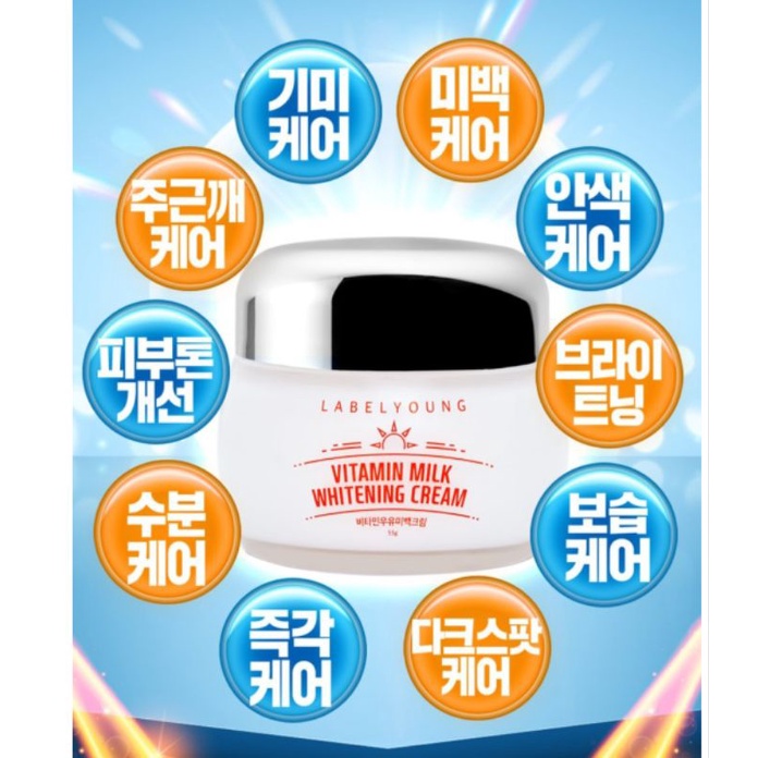 Kem dưỡng trắng da Vitamin Milk Whitening Cream của Label Young