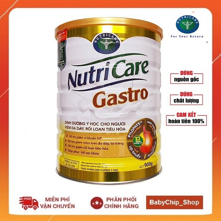 Sữa bột NutriCare Gastro 900g – sữa bột dành cho người viêm dạ dày, và rối loạn tiêu hóa