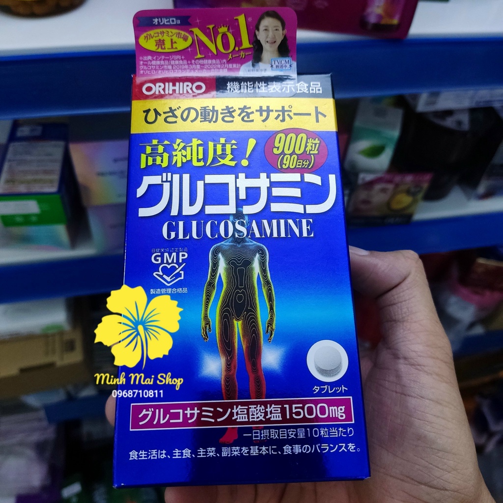 Viên uống bổ xương khớp Nhật Bản Glucosamin 1500mg Orihiro 900 viên, Glucosamine 900v Japan