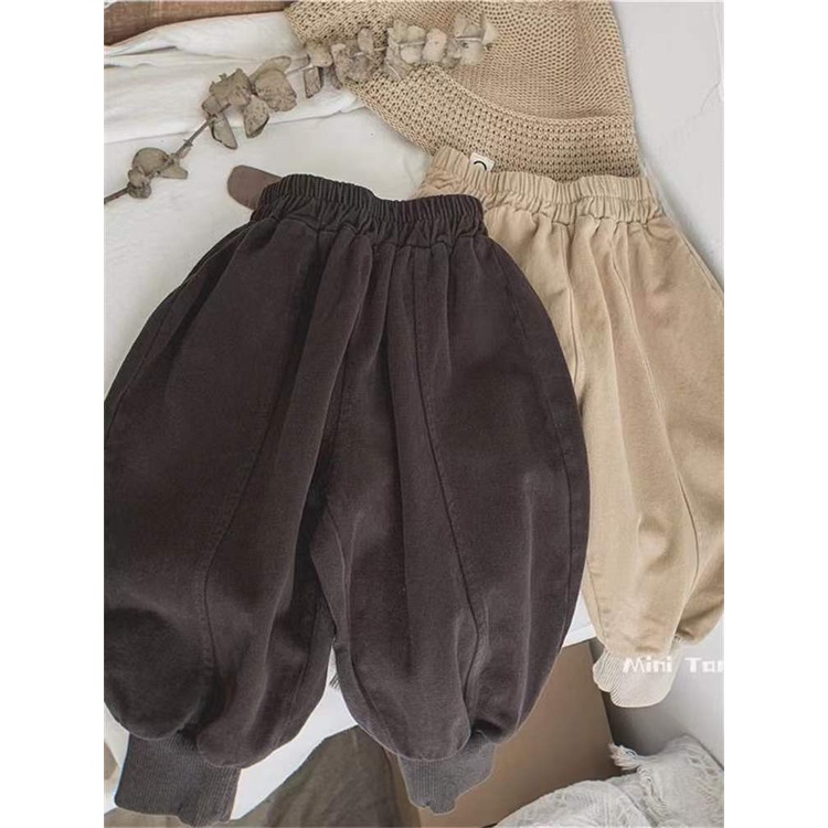 Quần Cotton Mềm Mại Phong Cách Hàn Quốc ~ 2022 Phong Cách Phương Tây Thời Trang Mùa Thu Cho Bé