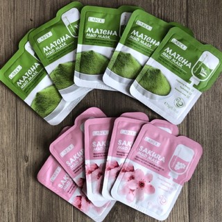 🌸LAIKOU🌸Set 2 gói mặt nạ bùn cao cấp trà xanh và hoa đào