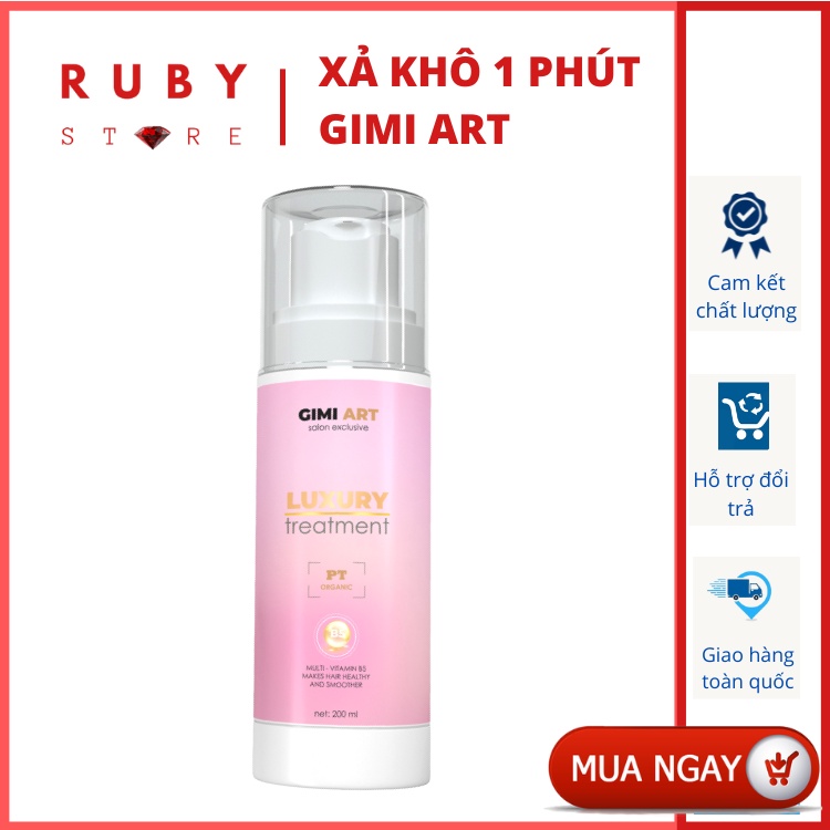 Kem Xả Khô GiMi Art 200ml chăm sóc tóc bóng mượt, phục hồi tóc hư tổn | Ruby Store