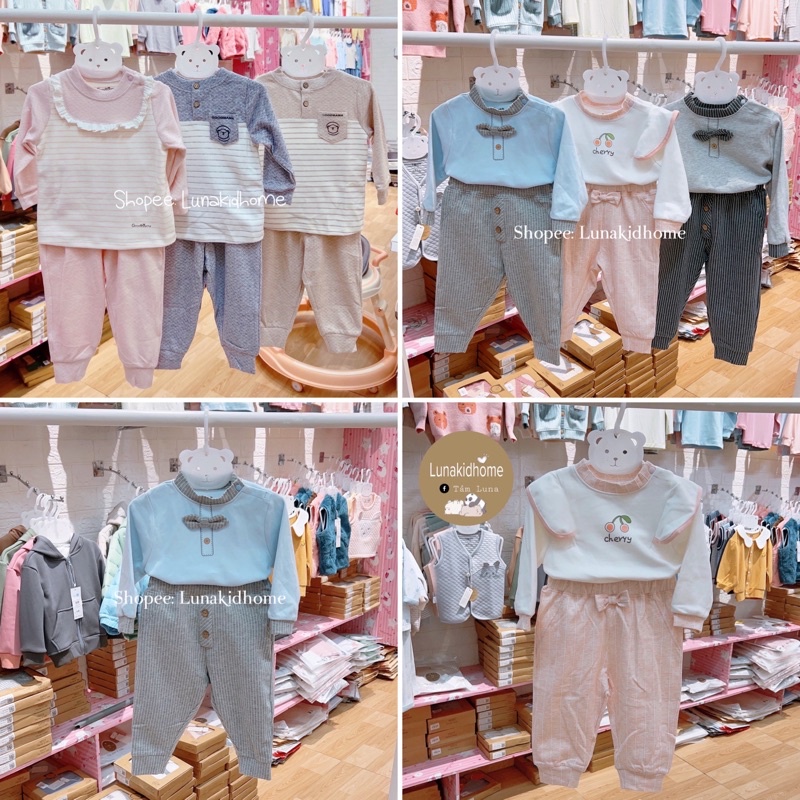 Bộ nỉ dài tay Goodmama cho bé trai, bé gái