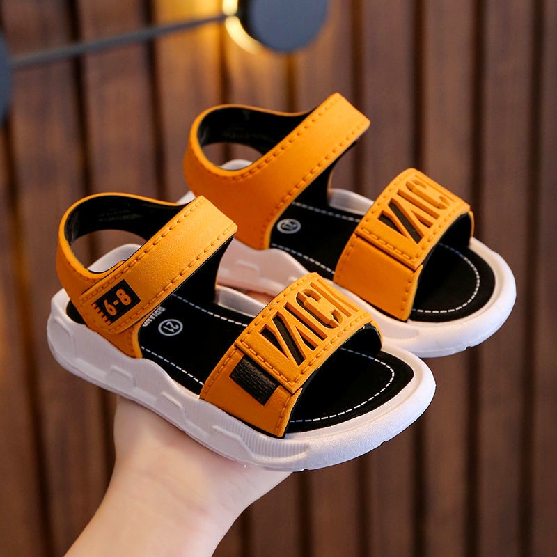 Giày Sandal Thể Thao Đi Biển Khóa Dán Cỡ Trung Bình Phong Cách Hàn Quốc Cho Bé Trai Và Bé Gái