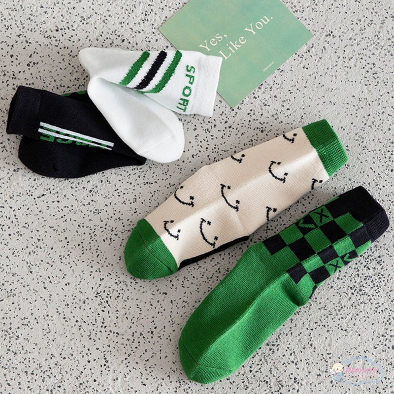 Set 5 Đôi Vớ Dài Trung Bình Thoải Mái In Họa Tiết Hoạt Hình Cho Bé