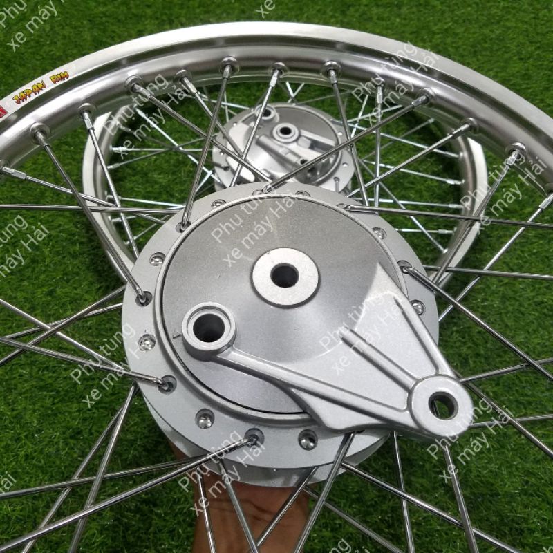 Bánh căm đùm zin theo xe wave @ 2019 căm mạ crom niềng nhôm thái full má đùm trước sau giả zin 1/1 như hình msp 0142