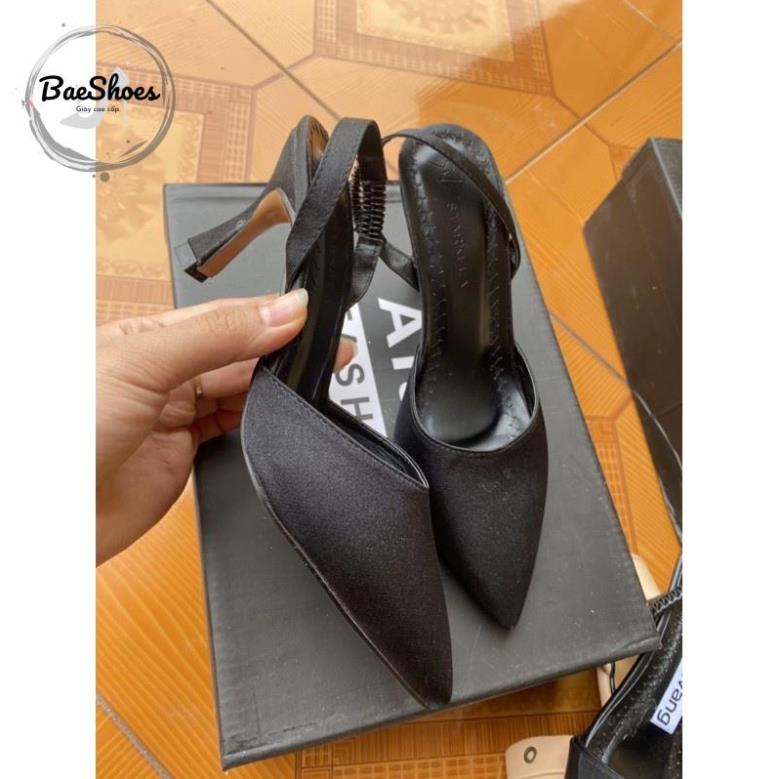 Sandal bít mũi sang chảnh, Giày cao gót mũi nhọn 7p quai mảnh cao cấp quyến rũ 3 màu Kem, Trắng , Đen Size 35-39
