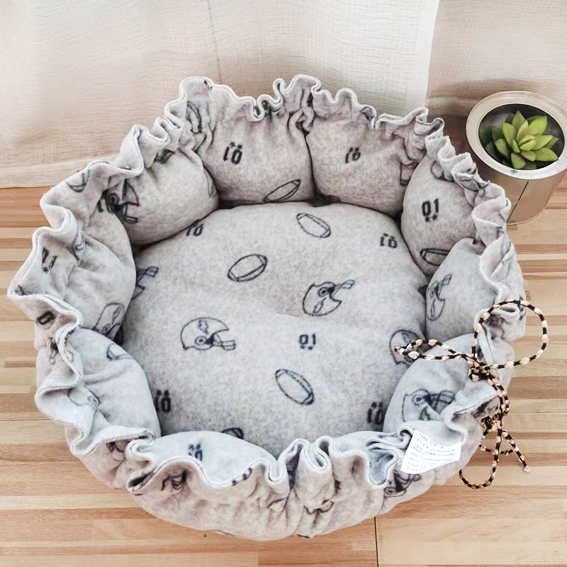 Đệm tròn rút dây cho thú cưng nhiều màu sắc ngộ nghĩnh,CHẤT LIỆU ĐẸP - Nệm cho chó mèo