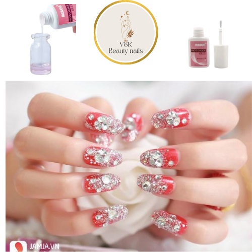 Keo dán móng Mxbond, keo dán đá Mxbond  tem hồng chính hãng, 7g