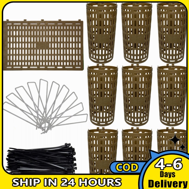 Bộ 10 Ống Bảo Vệ Cây Trồng Hình Chữ U Có Dây Cáp Điều Chỉnh Được