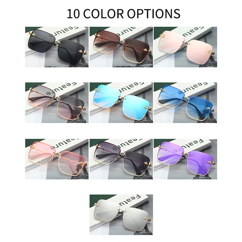 Kính Mát Gọng Vuông Kim Loại Nhiều Màu Sắc Thời Trang