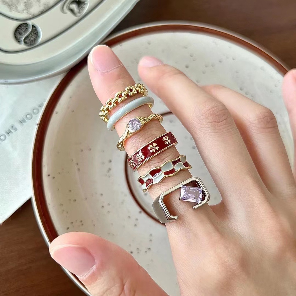 Nhẫn Mở Đính Đá Zircon Nhân Tạo Thời Trang Cho Nữ
