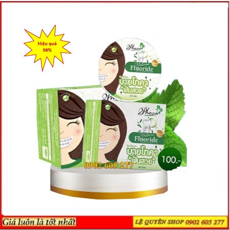 Kem đánh răng thảo dược BY PHOCA Thái Lan 25g giúp răng trắng sáng, hơi thở thơm mát