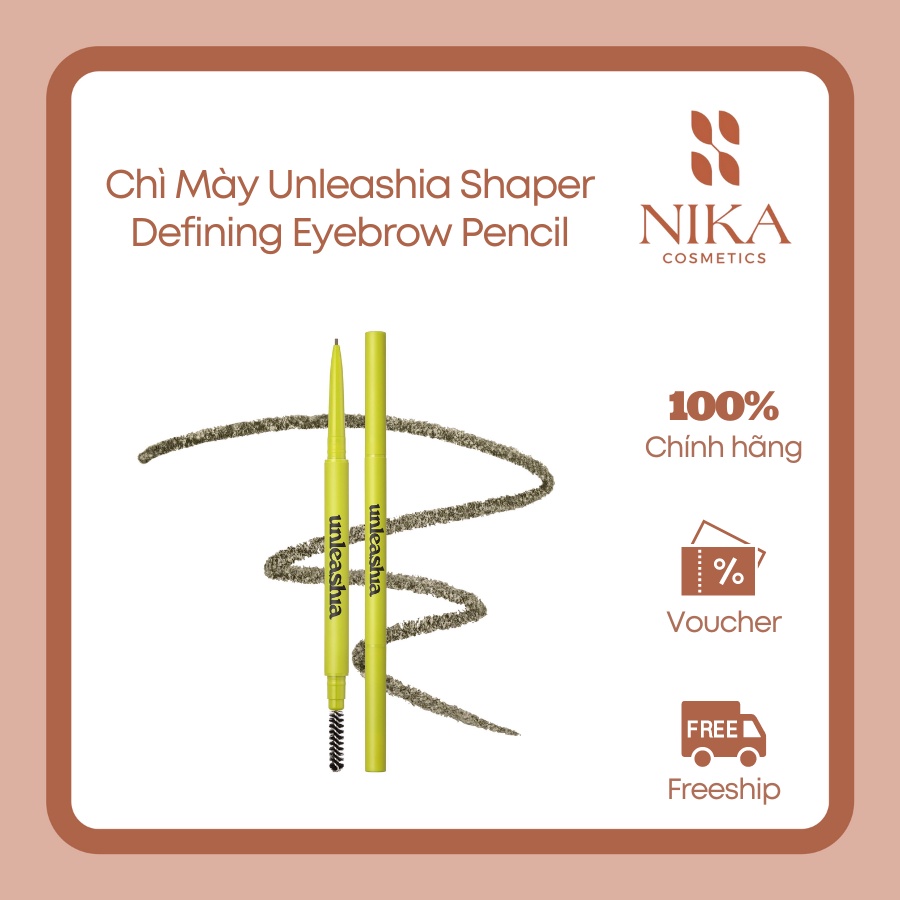 Chì Kẻ Mày Unleashia Shaper Defining Eyebrow Pencil 2 Đầu [Nika Cosmetics]