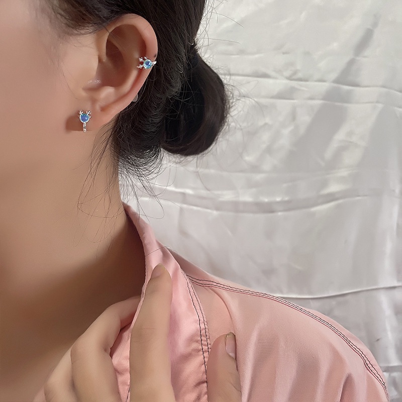 Kẹp tai Kiểu Hàn Quốc, bông tai kẹp theo phong cách Giáng sinh thời trang, không gây dị ứng bông tai, kẹp tai phụ nữ cao cấp