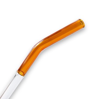 Ống hút thuỷ tinh 2 màu 20cm  đường kính 8mm loại dày