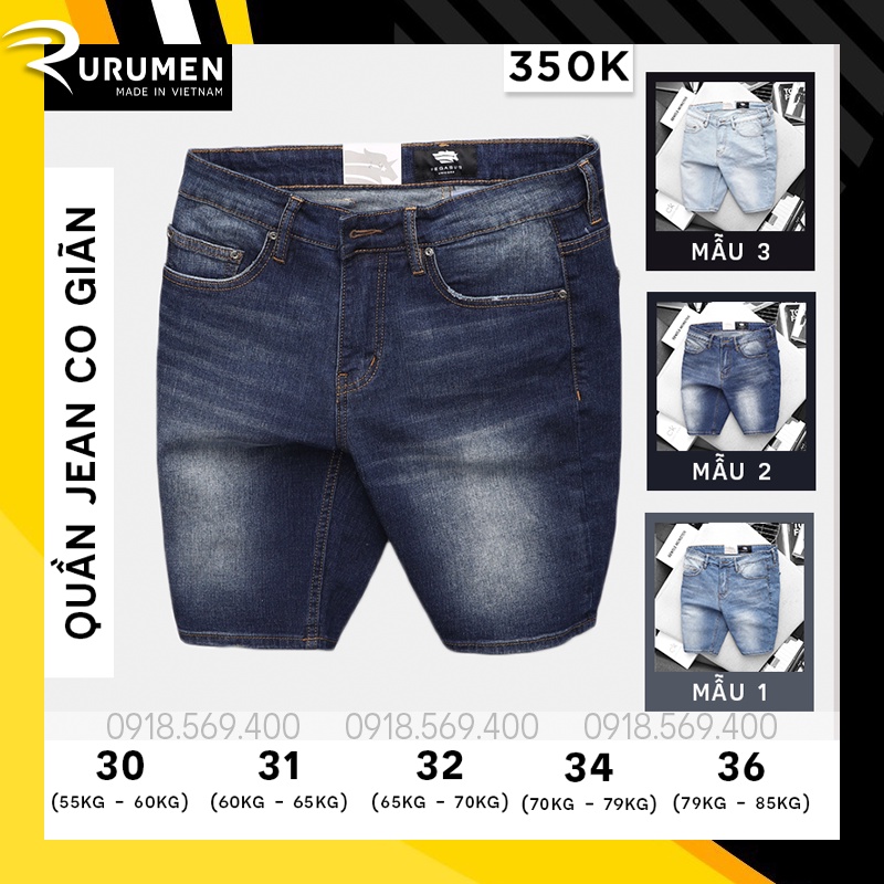 Quần Short Jean Nam Pegasus RURUMEN Quần Jean Short VNXK Cao Cấp - QB401