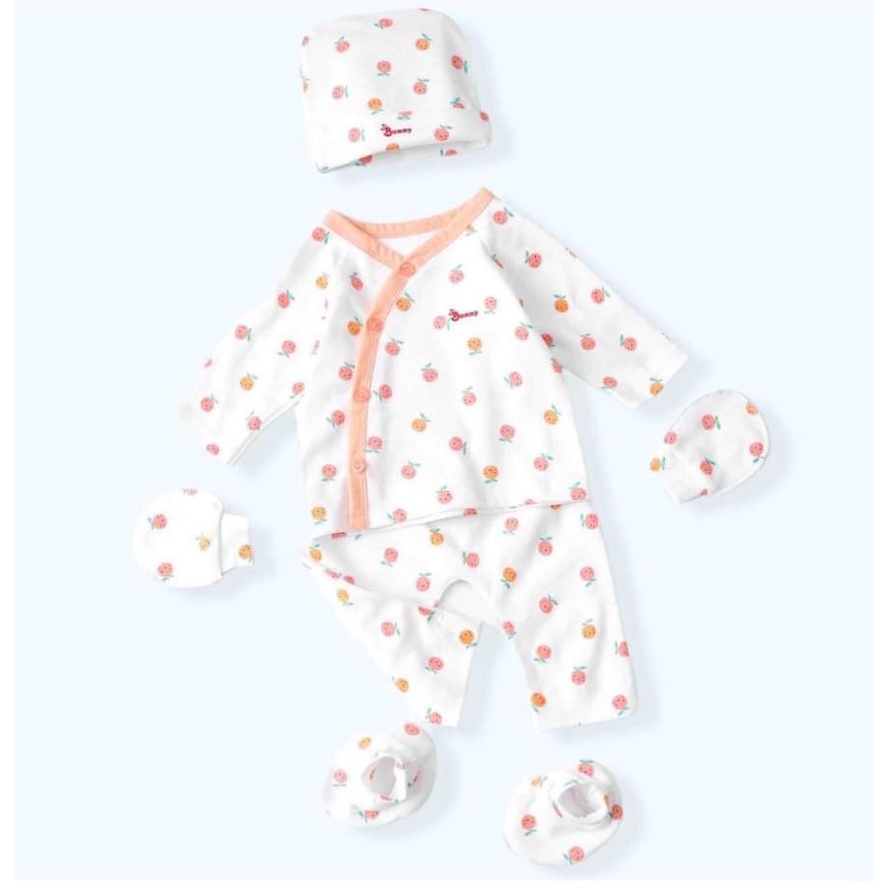 Bộ Sơ Sinh Kèm Nón Vớ⚡️FREE SHIP⚡️Set Bộ Bunny Cho Bé Từ Sơ Sinh Đến 10Kg Kèm Mũ